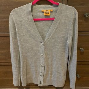 Tory Burch long grey cardigan
